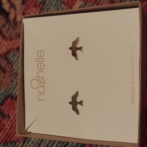 Nashelle Sterling Silver Dove Stud Earrings